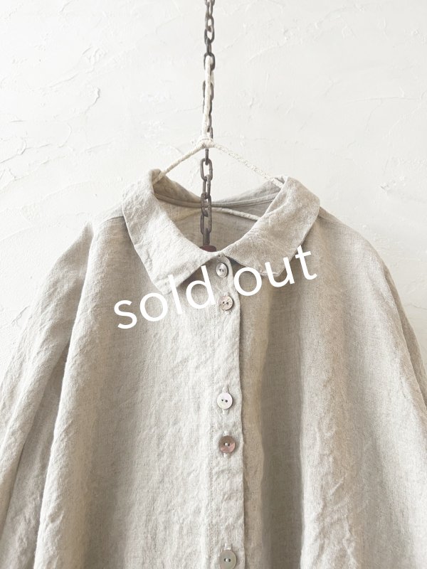 画像4: Libera&Capricciosa/2wayリネンブラウス・フラックス (4)