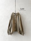 画像1: Libera&Capricciosa／２wayリネンブラウス・オリーブドラブ (1)
