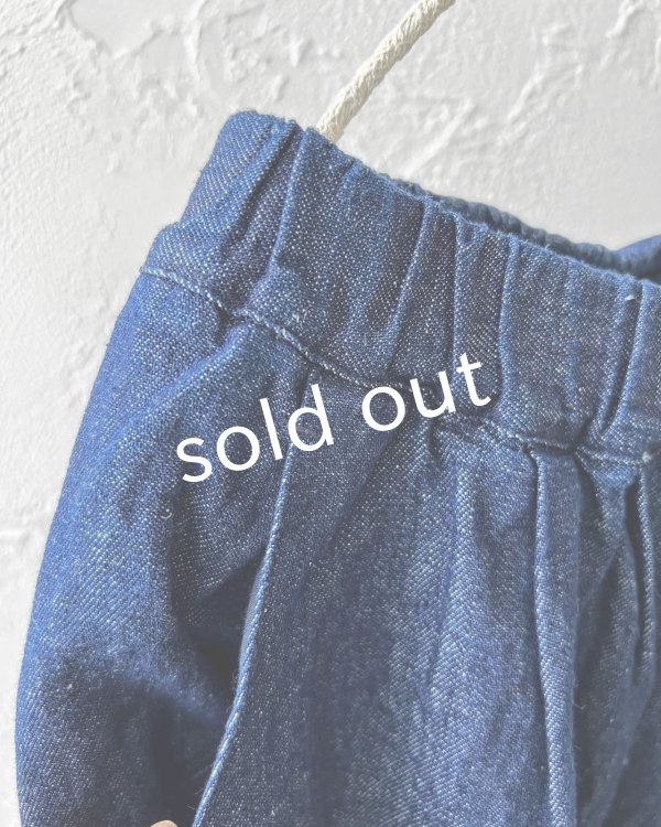 画像3: ubasoku/0307 デニムピエロパンツ・インディゴ (3)
