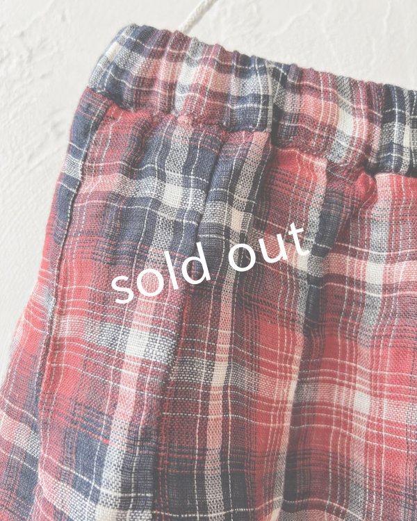 画像4: ubasoku/ギャザースカート・赤チェック (4)