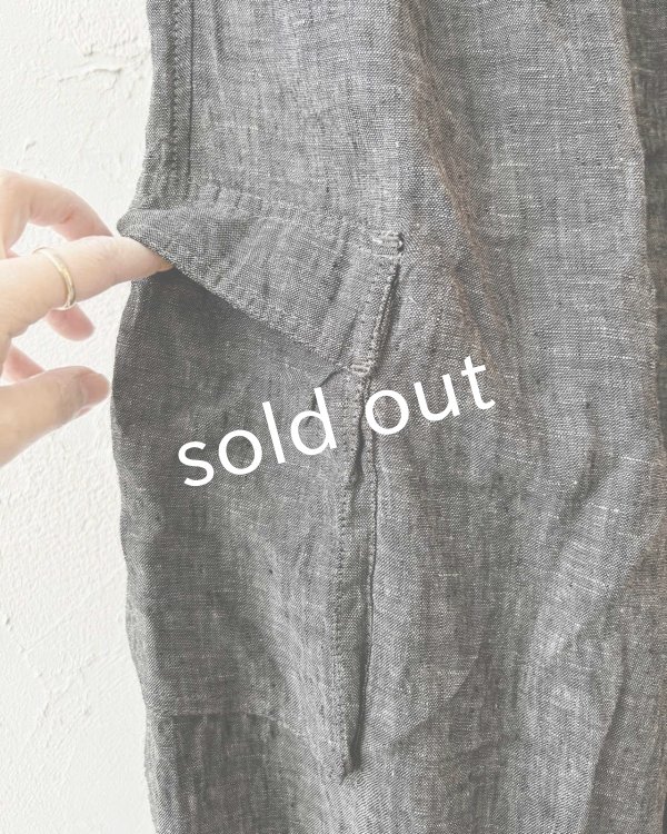 画像6: ubasoku/ポケットカーゴパンツ・ブラックシャンブレー (6)