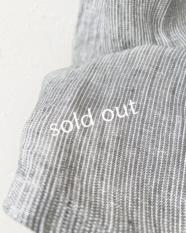 画像5: ubasoku/ボリューム袖ギャザーワンピース・ブラックストライプ (5)