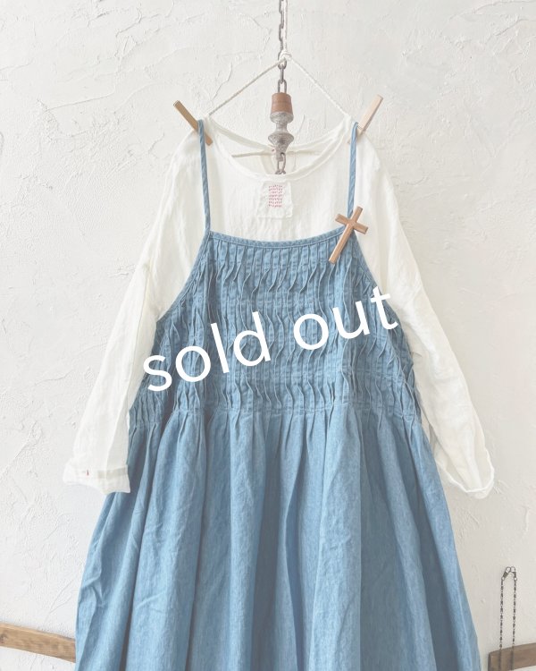 画像2: ubasoku/ピンタックキャミワンピース・ブリーチ (2)