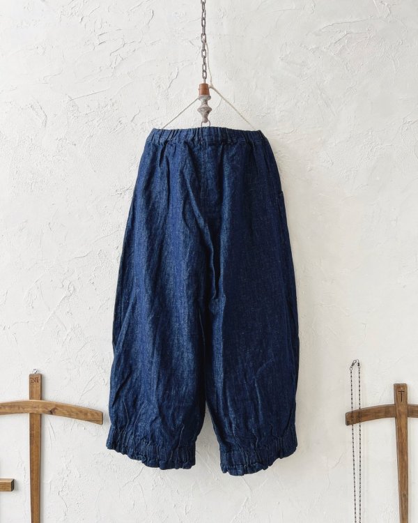 画像7: ubasoku/0307 デニムピエロパンツ・インディゴ (7)