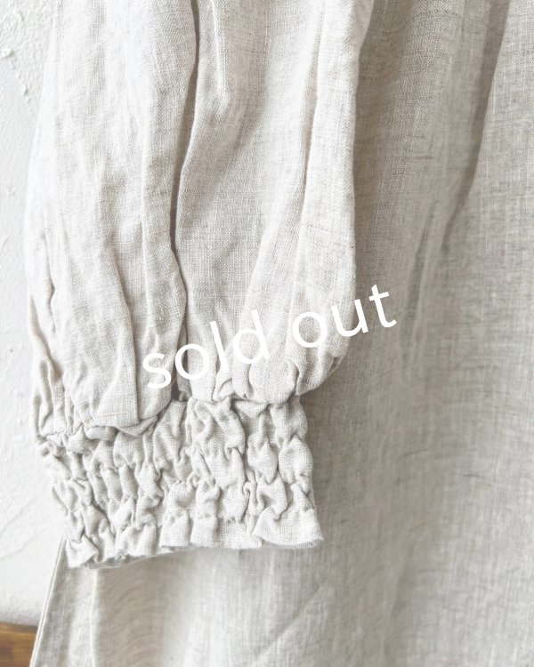 画像10: ubasoku/ドット刺繍ボリューム袖ワンピース・生成り (10)