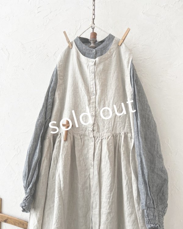 画像7: ubasoku/ピンタック２wayワンピース・生成り (7)