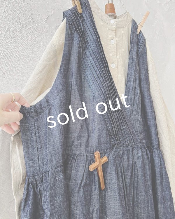 画像6: ubasoku/ピンタック2wayワンピース・インディゴ (6)