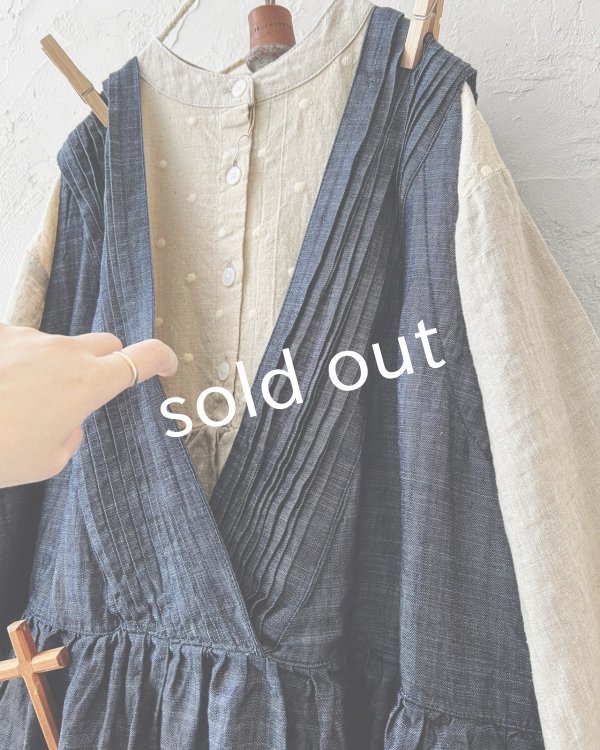 画像5: ubasoku/ピンタック2wayワンピース・インディゴ (5)