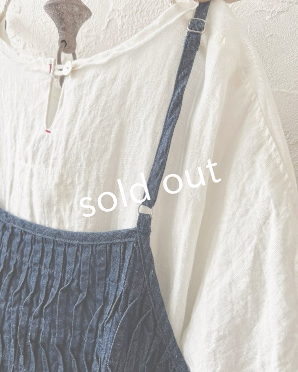 画像7: ubasoku/ピンタックキャミワンピース・インディゴ (7)