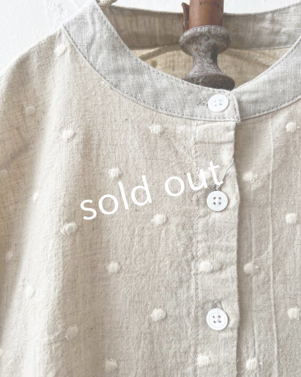 画像5: ubasoku/ドット刺繍ボリューム袖ワンピース・生成り (5)