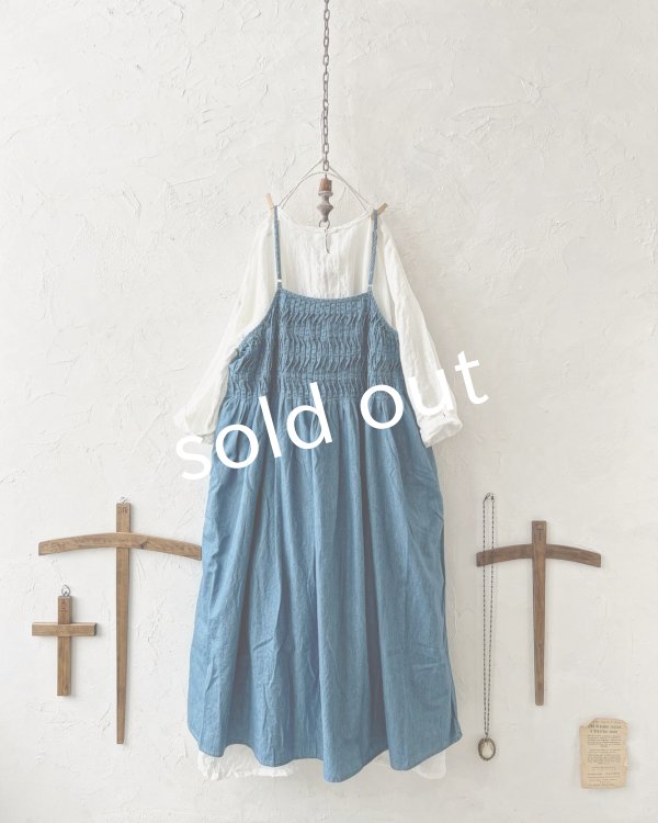 画像6: ubasoku/ピンタックキャミワンピース・ブリーチ (6)