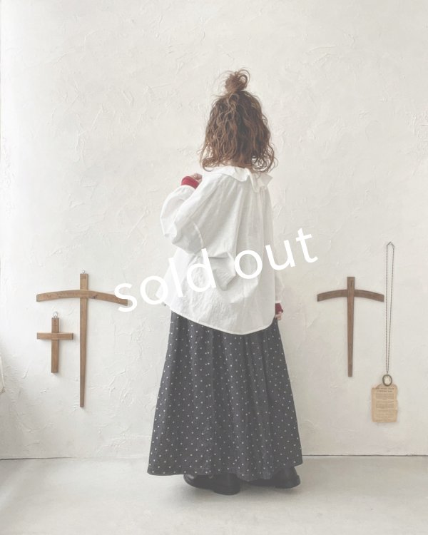 画像8: sloe／フリル襟のパフ袖ブラウス・生成り (8)