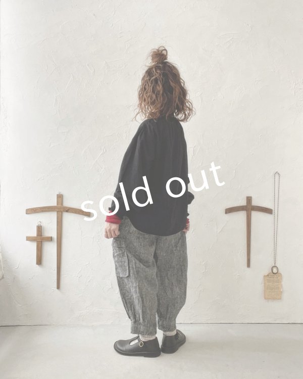 画像10: ubasoku/ポケットカーゴパンツ・ブラックシャンブレー (10)