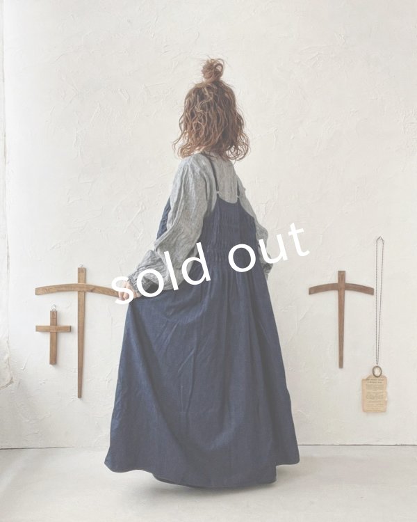 画像9: ubasoku/ピンタックキャミワンピース・インディゴ (9)