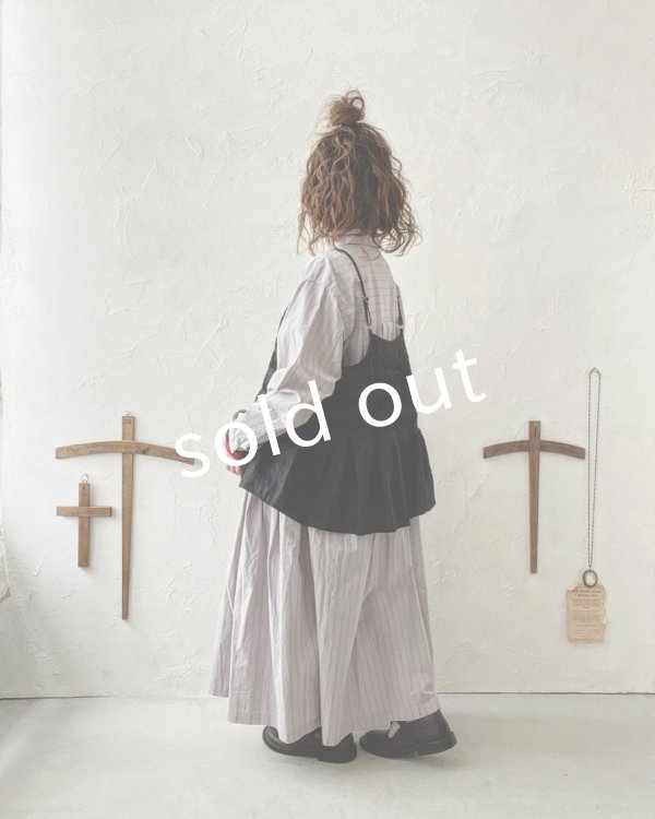 画像12: SO／タックワンピース・ライラックストライプ (12)