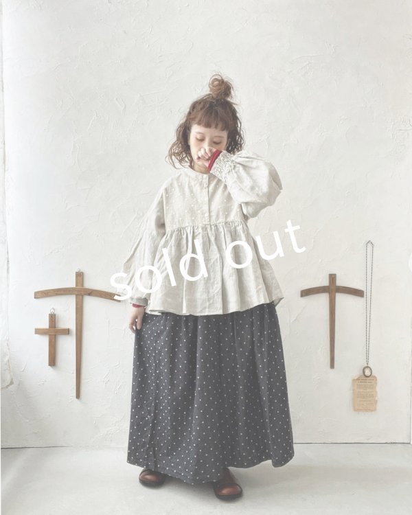 画像10: ubasoku/ドット刺繍ボリューム袖ブラウス・生成り (10)