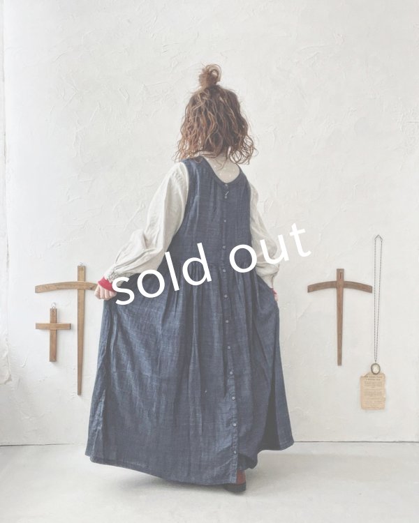 画像13: ubasoku/ピンタック2wayワンピース・インディゴ (13)