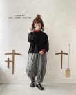 画像1: nous rendent heureux／シャーリングブラウス・黒 (1)