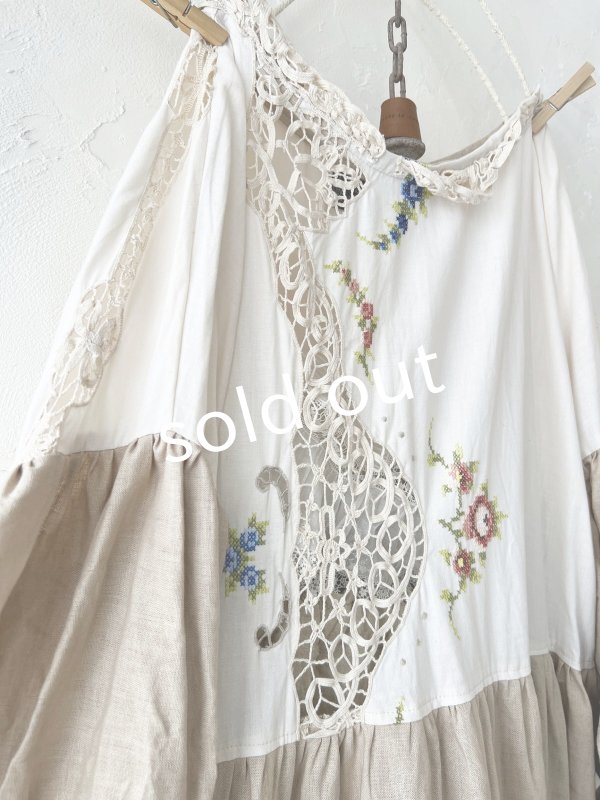 画像3: shizuka's／アンティークレースのワンピース (3)