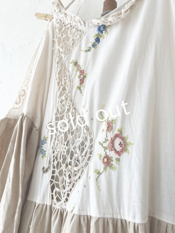 画像4: shizuka's／アンティークレースのワンピース (4)