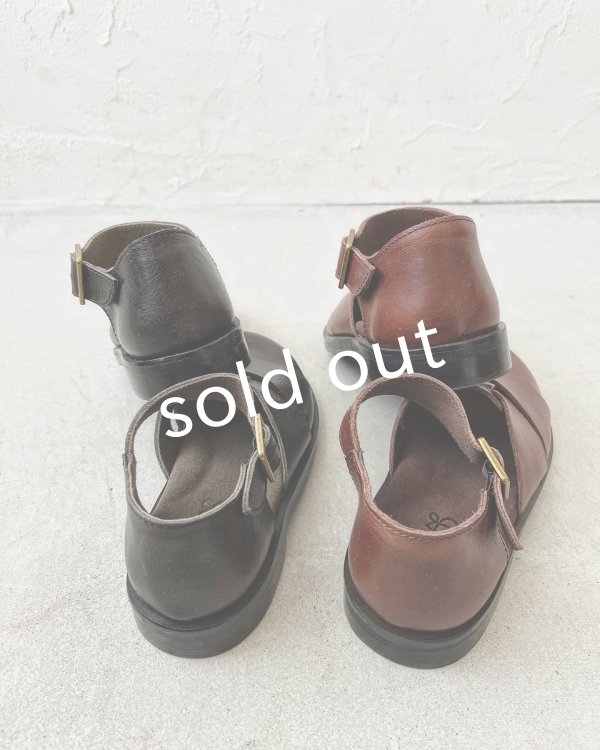 画像8: 【30%OFF SALE】Diu/本革太メッシュサンダル・ブラック【M】 (8)