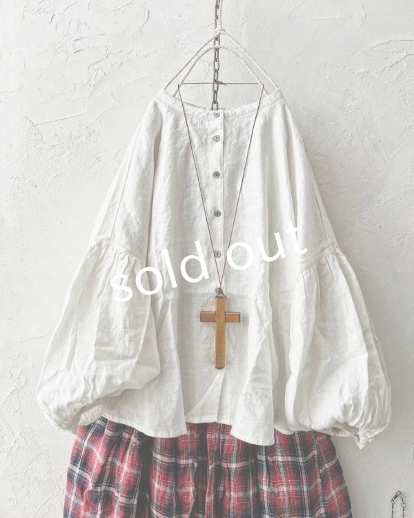 画像2: ubasoku/0401 パフ袖ブラウス・オフ (2)