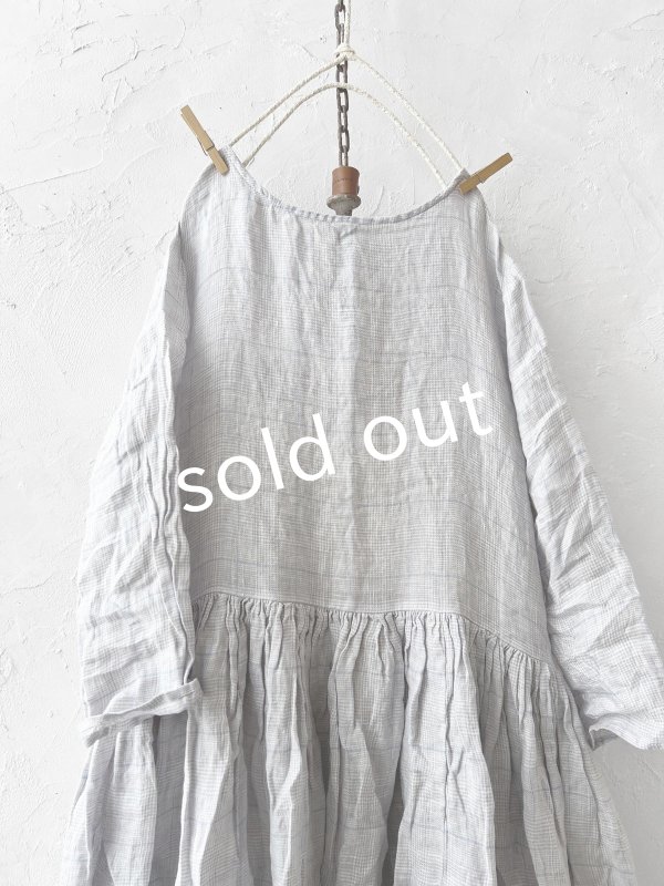画像2: SO／２wayギャザーワンピース・グレーチェック (2)