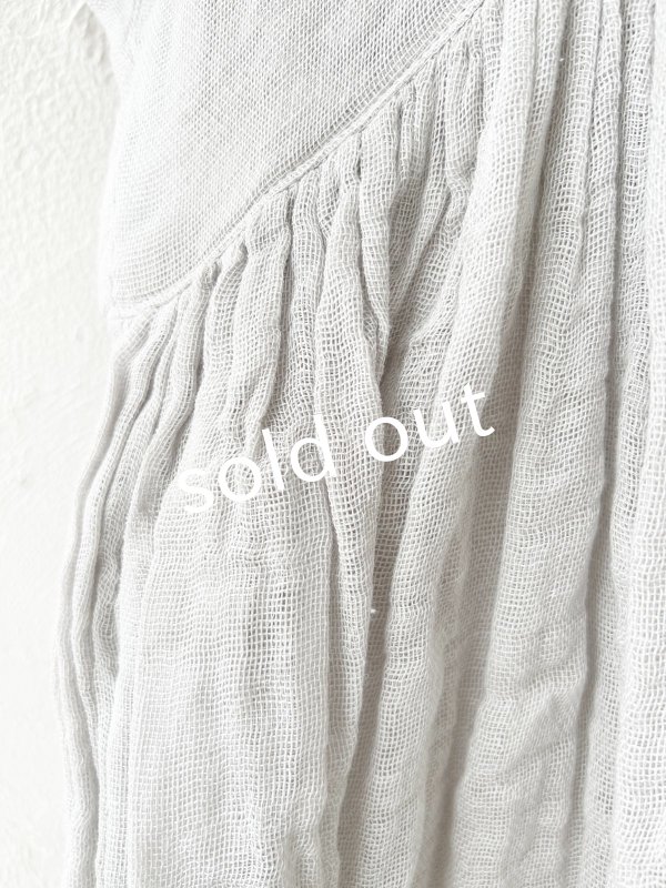 画像7: かやの日常着／ギャザードレス・ぎんねず (7)