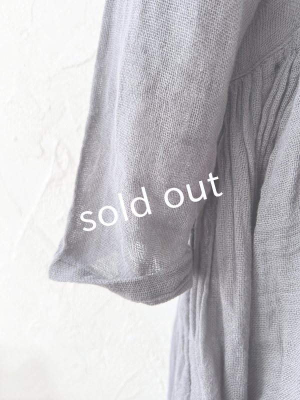 画像4: かやの日常着／ギャザードレス・つるばみ (4)