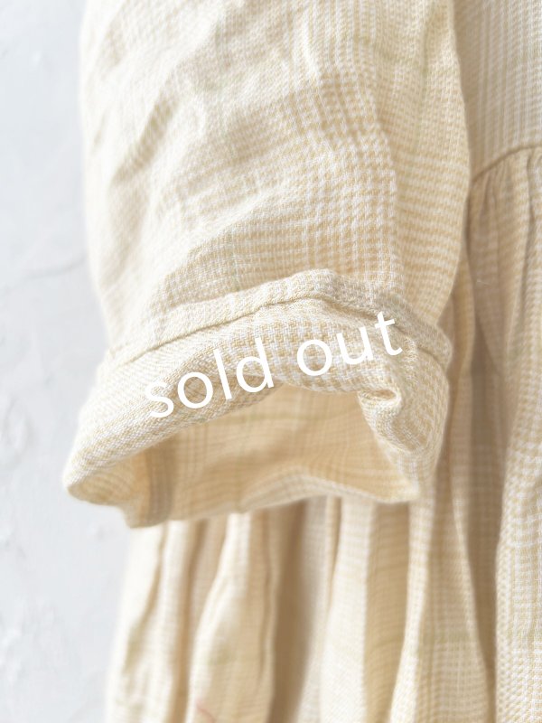 画像3: SO／２wayギャザーワンピース・イエローチェック (3)