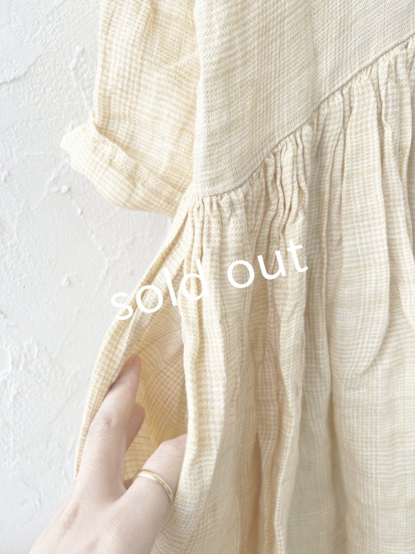 画像4: SO／２wayギャザーワンピース・イエローチェック (4)