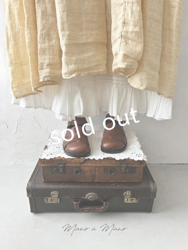 画像1: manoamano/プリーツペチパンツ・オフ (1)