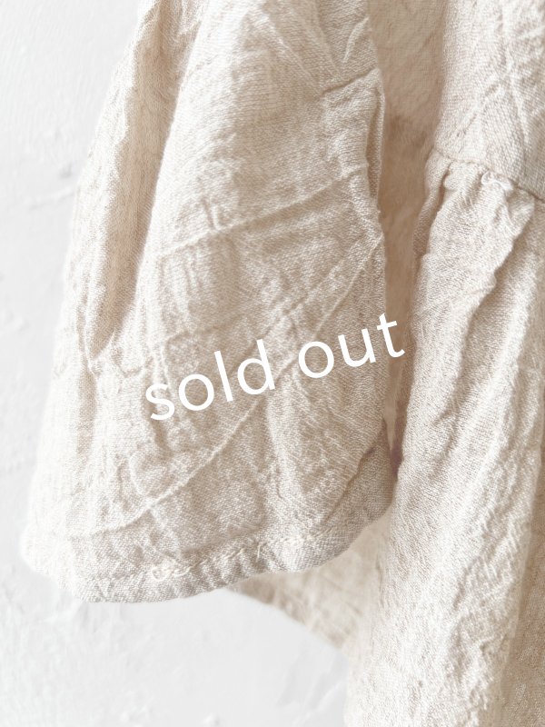 画像3: Avenue/フリルギャザーポンチョ・ベージュ (3)