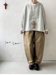 画像1: seasew.／バルーンリブプルオーバー・ミントグレー (1)