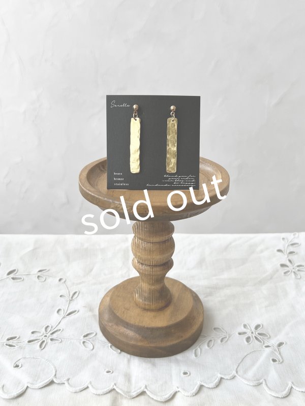 画像3: sorelle／真鍮のピアス・スクエア (3)