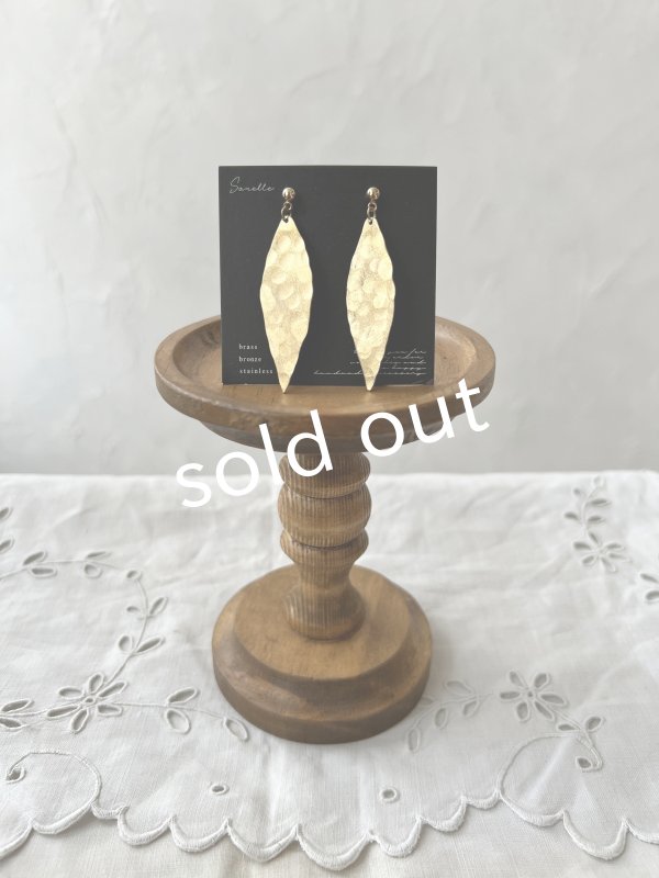 画像3: sorelle／真鍮のピアス・リーフ (3)