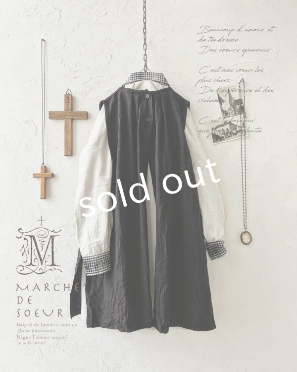 画像2: MARCHE' DE SOEUR/ファーマーズタブリエ・黒 (2)