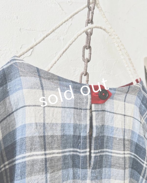 画像6: MARCHE' DE SOEUR/ギャザープルオーバー・ブルーチェック (6)