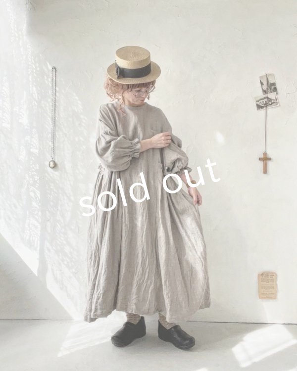 画像13: MARCHE' DE SOEUR/サイドタックワンピース・ベージュ (13)