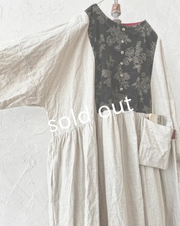 画像3: MARCHE' DE SOEUR/ターシャのワンピース・生成り (3)