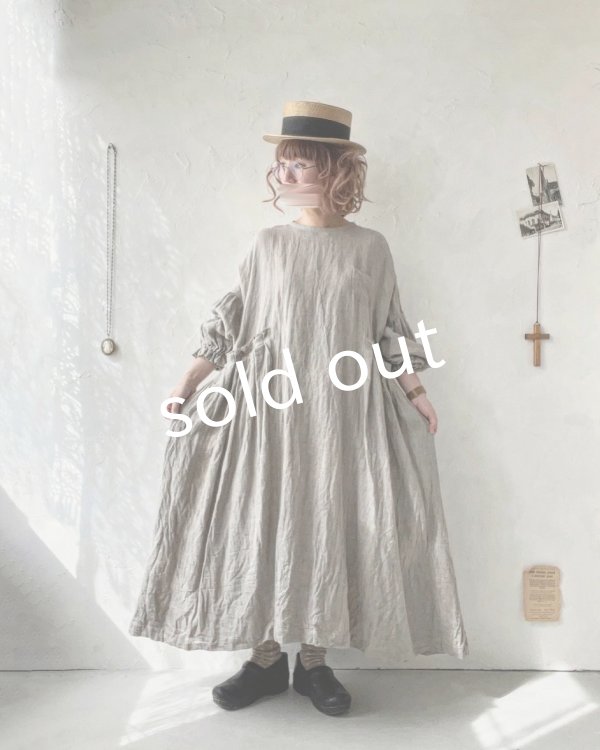 画像12: MARCHE' DE SOEUR/サイドタックワンピース・ベージュ (12)