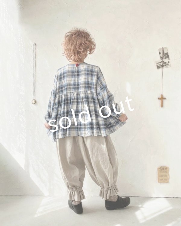 画像9: MARCHE' DE SOEUR/ギャザープルオーバー・ブルーチェック (9)