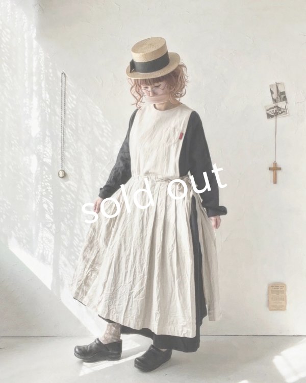 画像12: MARCHE' DE SOEUR／タブリエワンピース・生成り (12)