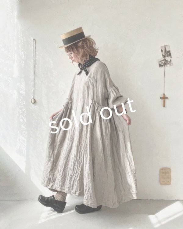 画像14: MARCHE' DE SOEUR/サイドタックワンピース・ベージュ (14)