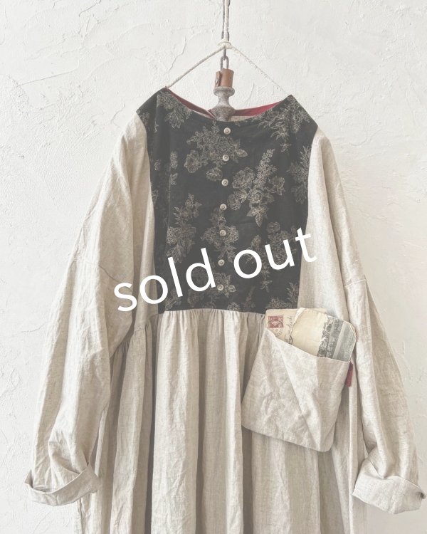 画像2: MARCHE' DE SOEUR/ターシャのワンピース・生成り (2)