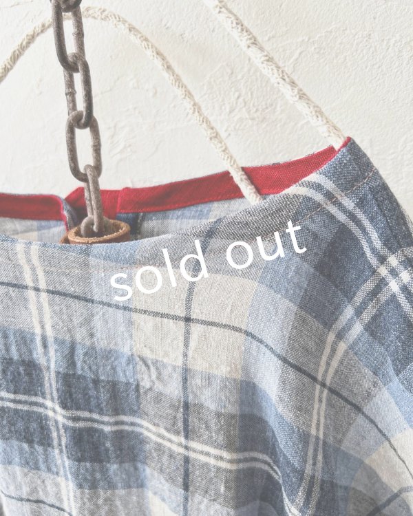 画像2: MARCHE' DE SOEUR/ギャザープルオーバー・ブルーチェック (2)