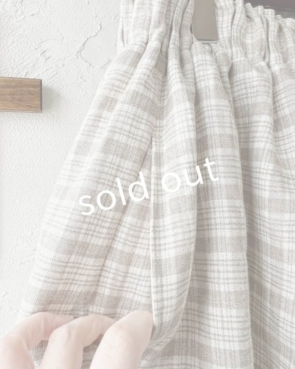 画像7: MARCHE' DE SOEUR／ミュゲットパンツ・ベージュチェック (7)