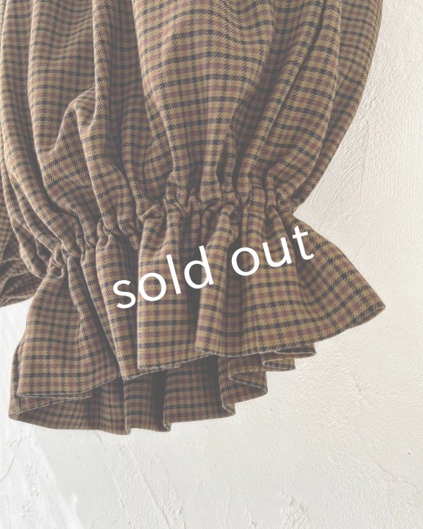 画像5: MARCHE' DE SOEUR／ミュゲットパンツ・ブラウンチェック (5)