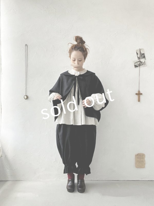 画像15: MARCHE' DE SOEUR／セーラ襟のタッセルちびジャケット・黒 (15)