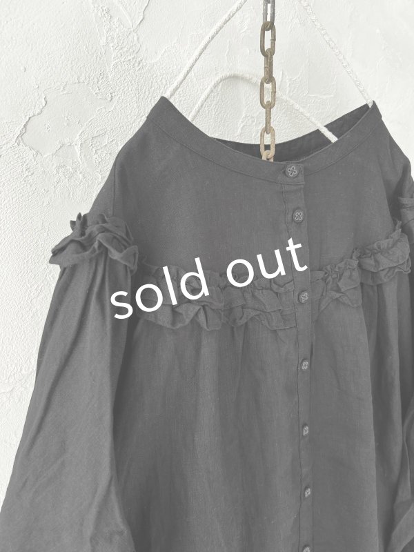 画像6: ubasoku/ヨークフリルワンピース・黒 (6)